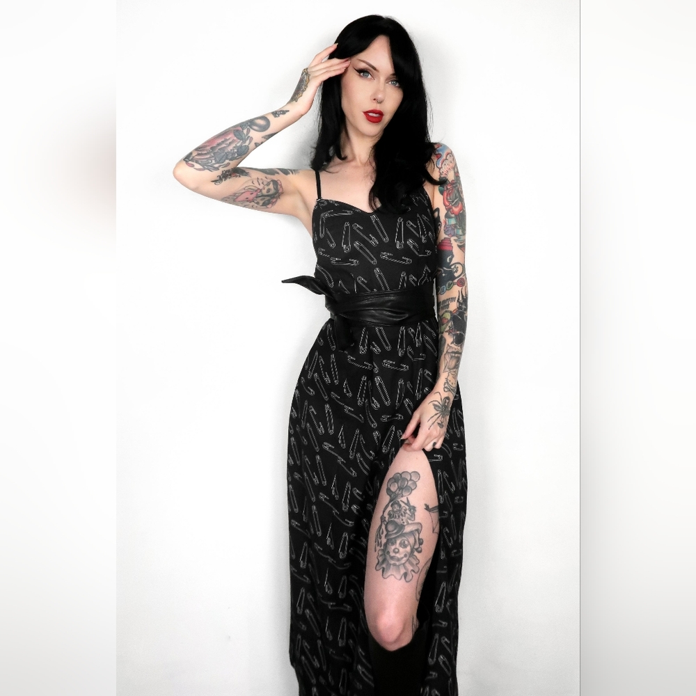 Foxblood Pin Noir Maxi Dress